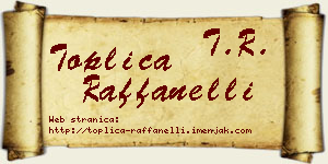 Toplica Raffanelli vizit kartica